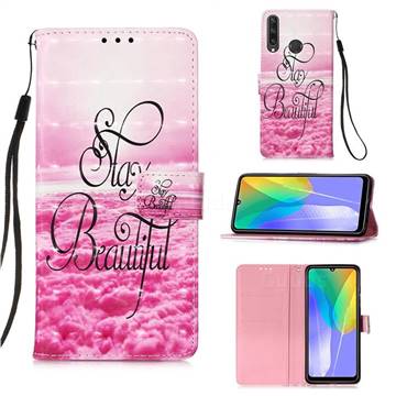 Beautiful 3D Painted Leather Wallet Case for Huawei Y6p