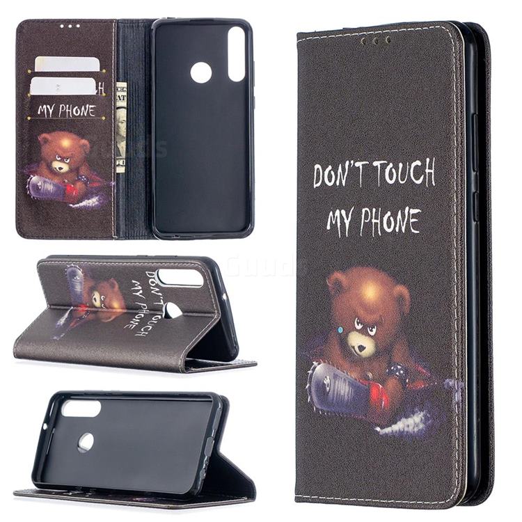 Chainsaw Bear Slim Magnetic Attraction Wallet Flip Cover for Huawei Y6p