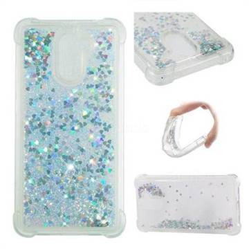 Dynamic Liquid Glitter Sand Quicksand Star TPU Case for Huawei Y7(2017) - Silver