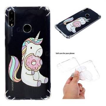 Donut Unicorn Anti-fall Clear Varnish Soft TPU Back Cover for Huawei Y7(2019) / Y7 Prime(2019) / Y7 Pro(2019)