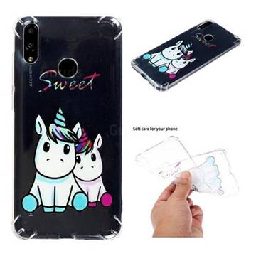 Sweet Unicorn Anti-fall Clear Varnish Soft TPU Back Cover for Huawei Y7(2019) / Y7 Prime(2019) / Y7 Pro(2019)