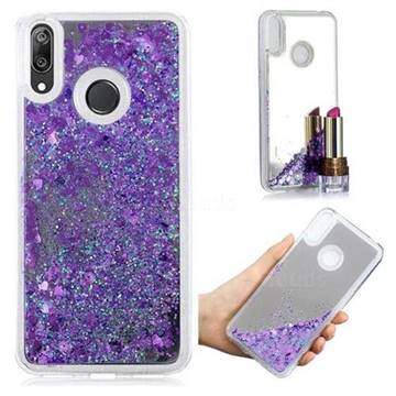 Glitter Sand Mirror Quicksand Dynamic Liquid Star TPU Case for Huawei Y7(2019) / Y7 Prime(2019) / Y7 Pro(2019) - Purple