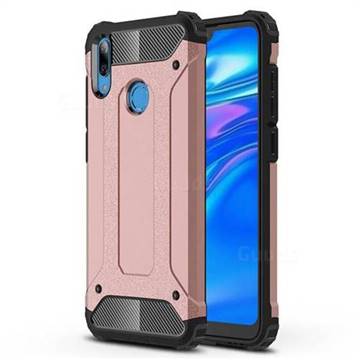 King Kong Armor Premium Shockproof Dual Layer Rugged Hard Cover for Huawei Y7(2019) / Y7 Prime(2019) / Y7 Pro(2019) - Rose Gold