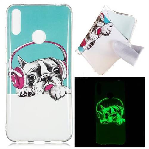 Headphone Puppy Noctilucent Soft TPU Back Cover for Huawei Y7(2019) / Y7 Prime(2019) / Y7 Pro(2019)