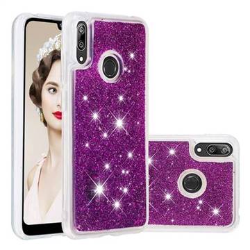 Dynamic Liquid Glitter Quicksand Sequins TPU Phone Case for Huawei Y7(2019) / Y7 Prime(2019) / Y7 Pro(2019) - Purple