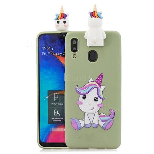 Cute Unicorn Soft 3D Climbing Doll Stand Soft Case for Huawei Y7(2019) / Y7 Prime(2019) / Y7 Pro(2019)