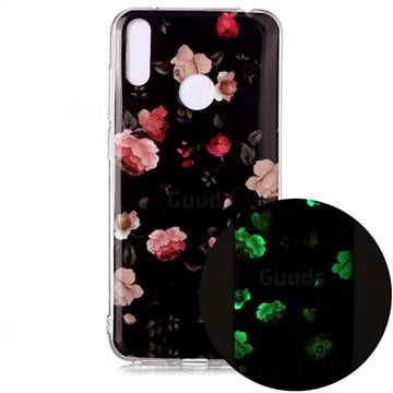Rose Flower Noctilucent Soft TPU Back Cover for Huawei Y7(2019) / Y7 Prime(2019) / Y7 Pro(2019)