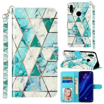 Stitching Marble 3D Leather Phone Holster Wallet Case for Huawei Y7(2019) / Y7 Prime(2019) / Y7 Pro(2019)