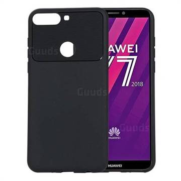 Carapace Soft Back Phone Cover for Huawei Y7(2018) - Black