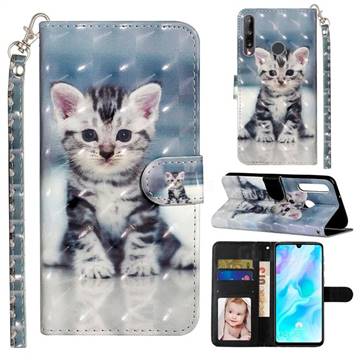 Kitten Cat 3D Leather Phone Holster Wallet Case for Huawei Y7p