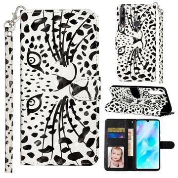 Leopard Panther 3D Leather Phone Holster Wallet Case for Huawei Y7p