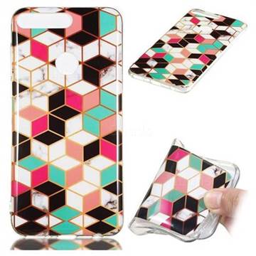 Three-dimensional Square Soft TPU Marble Pattern Phone Case for Huawei Y7 Pro (2018) / Y7 Prime(2018) / Nova2 Lite