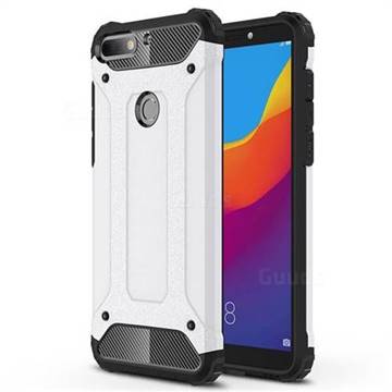 King Kong Armor Premium Shockproof Dual Layer Rugged Hard Cover for Huawei Y7 Pro (2018) / Y7 Prime(2018) / Nova2 Lite - White