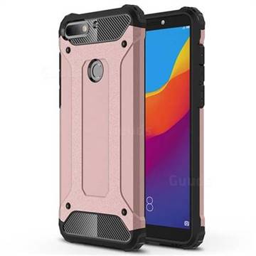King Kong Armor Premium Shockproof Dual Layer Rugged Hard Cover for Huawei Y7 Pro (2018) / Y7 Prime(2018) / Nova2 Lite - Rose Gold