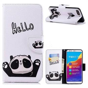 Hello Panda Leather Wallet Case for Huawei Y7 Pro (2018) / Y7 Prime(2018) / Nova2 Lite