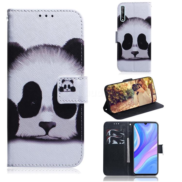 Sleeping Panda PU Leather Wallet Case for Huawei Y8p