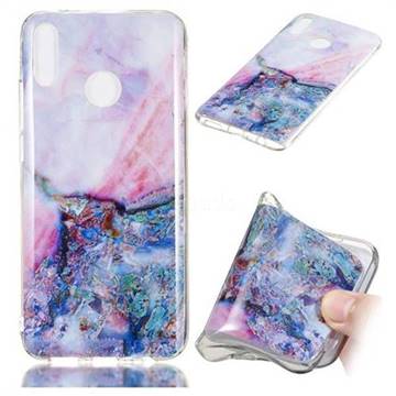 Purple Amber Soft TPU Marble Pattern Phone Case for Huawei Y9 (2019)