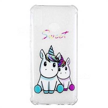 Sweet Unicorn Anti-fall Clear Varnish Soft TPU Back Cover for Huawei Y9 (2019)