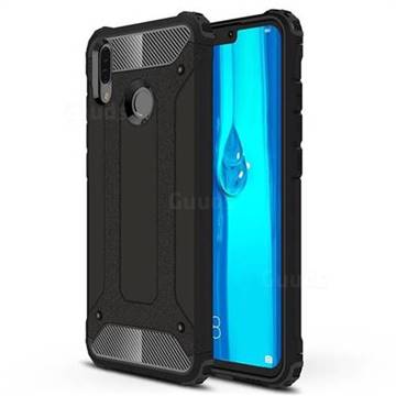 King Kong Armor Premium Shockproof Dual Layer Rugged Hard Cover for Huawei Y9 (2019) - Black Gold
