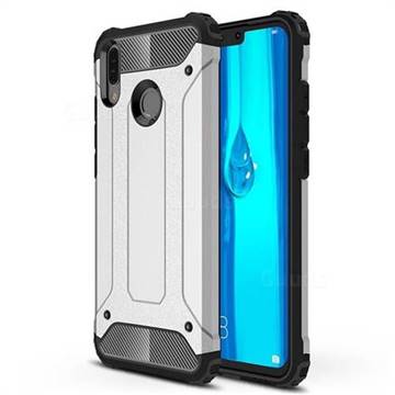 King Kong Armor Premium Shockproof Dual Layer Rugged Hard Cover for Huawei Y9 (2019) - Technology Silver