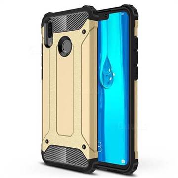 King Kong Armor Premium Shockproof Dual Layer Rugged Hard Cover for Huawei Y9 (2019) - Champagne Gold