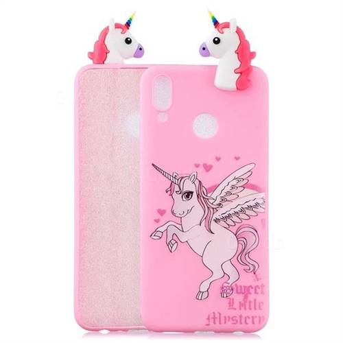 Wings Unicorn Soft 3D Climbing Doll Soft Case for Huawei Y9 (2019)