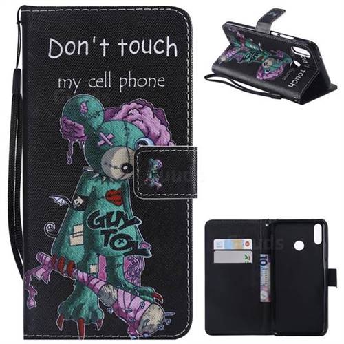 One Eye Mice PU Leather Wallet Case for Huawei Y9 (2019)
