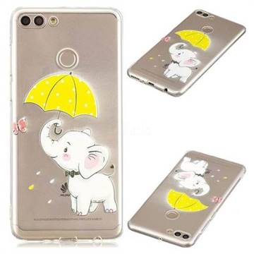 Umbrella Elephant Super Clear Soft TPU Back Cover for Huawei Y9 (2018)