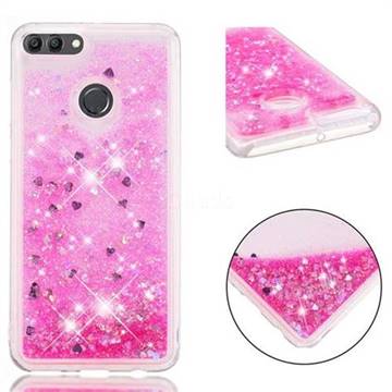 Dynamic Liquid Glitter Quicksand Sequins TPU Phone Case for Huawei Y9 (2018) - Rose