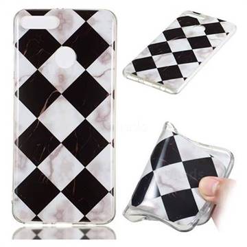 Black and White Matching Soft TPU Marble Pattern Phone Case for Huawei Y9 (2018)
