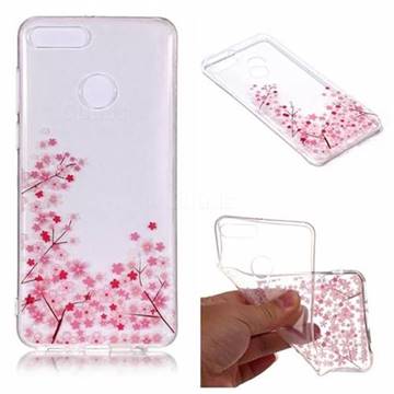 Cherry Blossom Super Clear Soft TPU Back Cover for Huawei Y9 (2018)