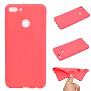 Candy Soft TPU Back Cover for Huawei Y9 (2018) - Red