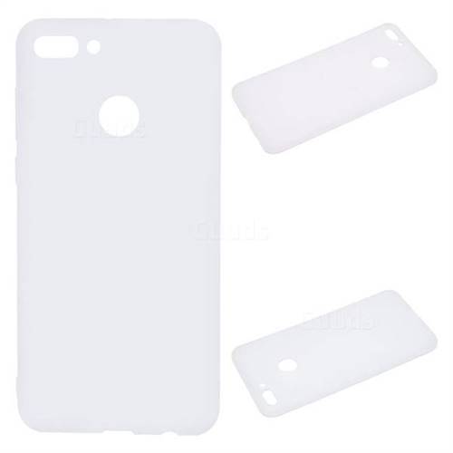 Candy Soft Silicone Protective Phone Case for Huawei Y9 (2018) - White