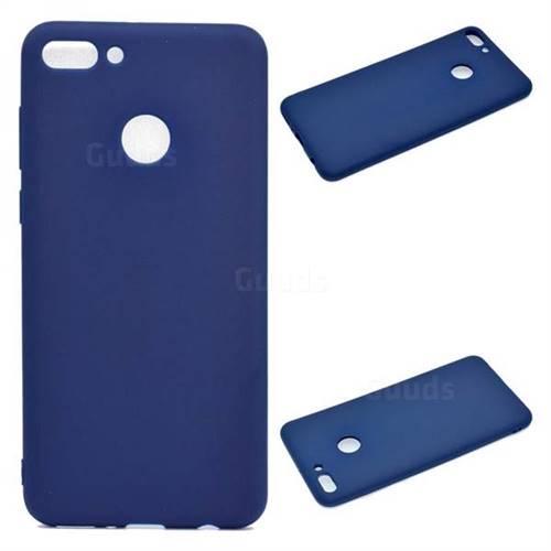 Candy Soft Silicone Protective Phone Case for Huawei Y9 (2018) - Dark Blue