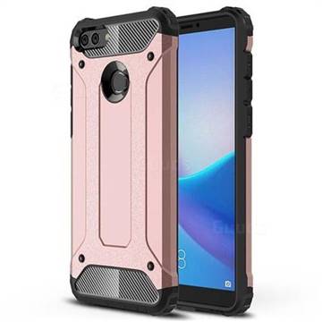 King Kong Armor Premium Shockproof Dual Layer Rugged Hard Cover for Huawei Y9 (2018) - Rose Gold