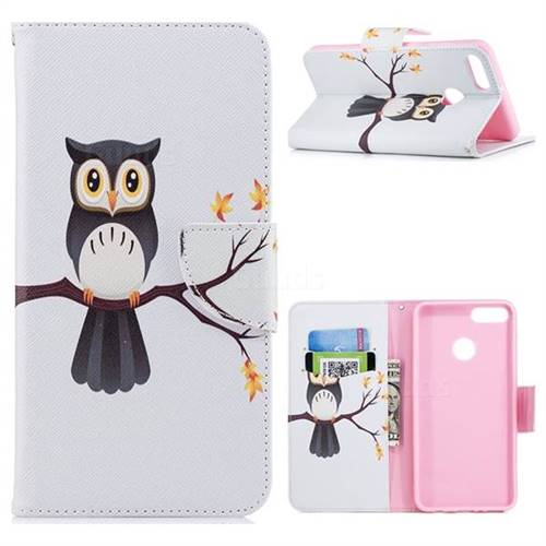 Owl on Tree Leather Wallet Case for Huawei Y9 (2018)