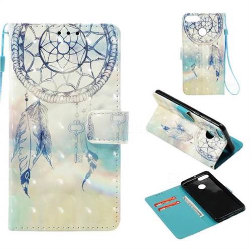 Fantasy Campanula 3D Painted Leather Wallet Case for Huawei Y9 (2018)