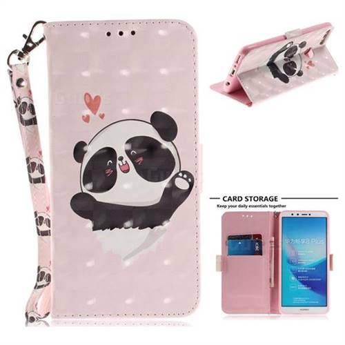 Heart Cat 3D Painted Leather Wallet Phone Case for Huawei Y9 (2018)