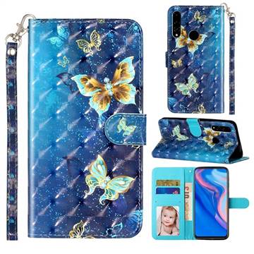 Rankine Butterfly 3D Leather Phone Holster Wallet Case for Huawei Y9 Prime (2019)