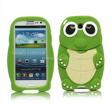 cafe kwartaal Top 3D Sea Turtle Pattern Silicone Skin Case for Samsung Galaxy S 3 / III I9300  I747 L710 T999 I535 R530 - Green - Silicone Case - Guuds