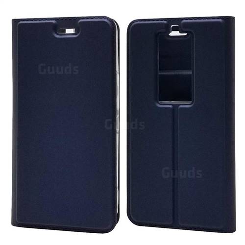 Ultra Slim Card Magnetic Automatic Suction Leather Wallet Case for Kyocera Basio3 KYV43 - Royal Blue