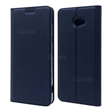 Ultra Slim Card Magnetic Automatic Suction Leather Wallet Case for Kyocera BASIO4 KYV47 - Royal Blue