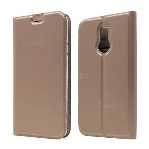 Ultra Slim Card Magnetic Automatic Suction Leather Wallet Case for LG L-03K Style LTE JP - Rose Gold