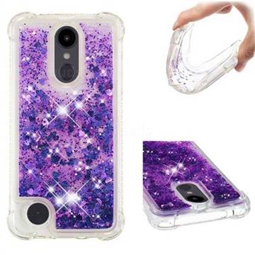 Dynamic Liquid Glitter Sand Quicksand Star TPU Case for LG Aristo 2 - Purple