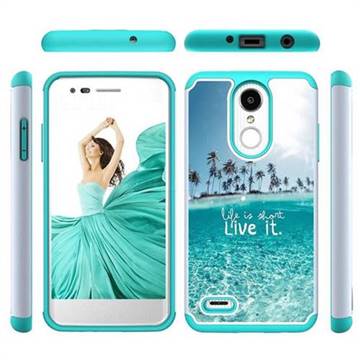 Sea and Tree Shock Absorbing Hybrid Defender Rugged Phone Case Cover for LG Aristo 2