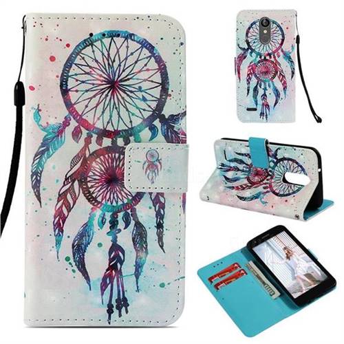 ColorDrops Wind Chimes 3D Painted Leather Wallet Case for LG Aristo 2