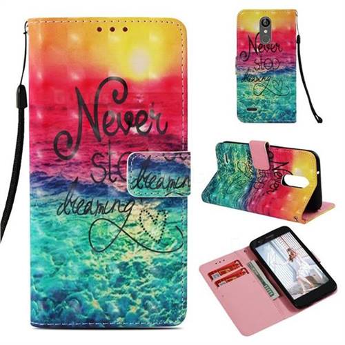 Colorful Dream Catcher 3D Painted Leather Wallet Case for LG Aristo 2