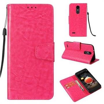 Retro Phantom Smooth PU Leather Wallet Holster Case for LG Aristo 2 - Rose