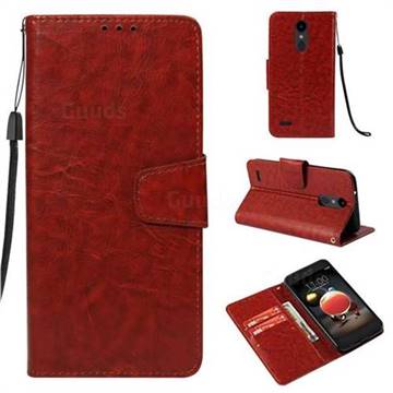 Retro Phantom Smooth PU Leather Wallet Holster Case for LG Aristo 2 - Brown