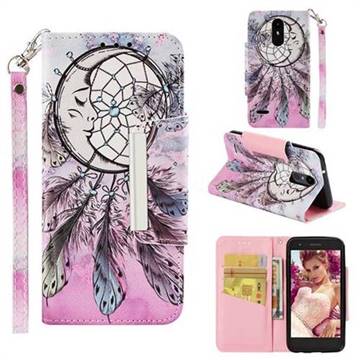 Angel Monternet Big Metal Buckle PU Leather Wallet Phone Case for LG Aristo 2